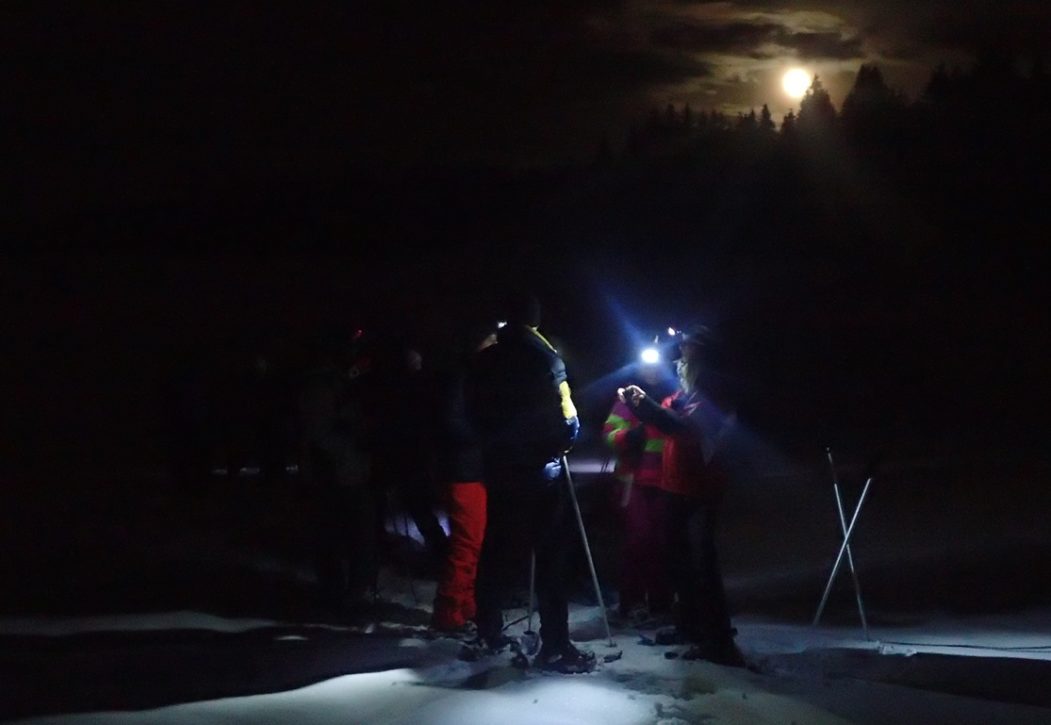 Balade en raquettes au clair de lune & soirée fondue