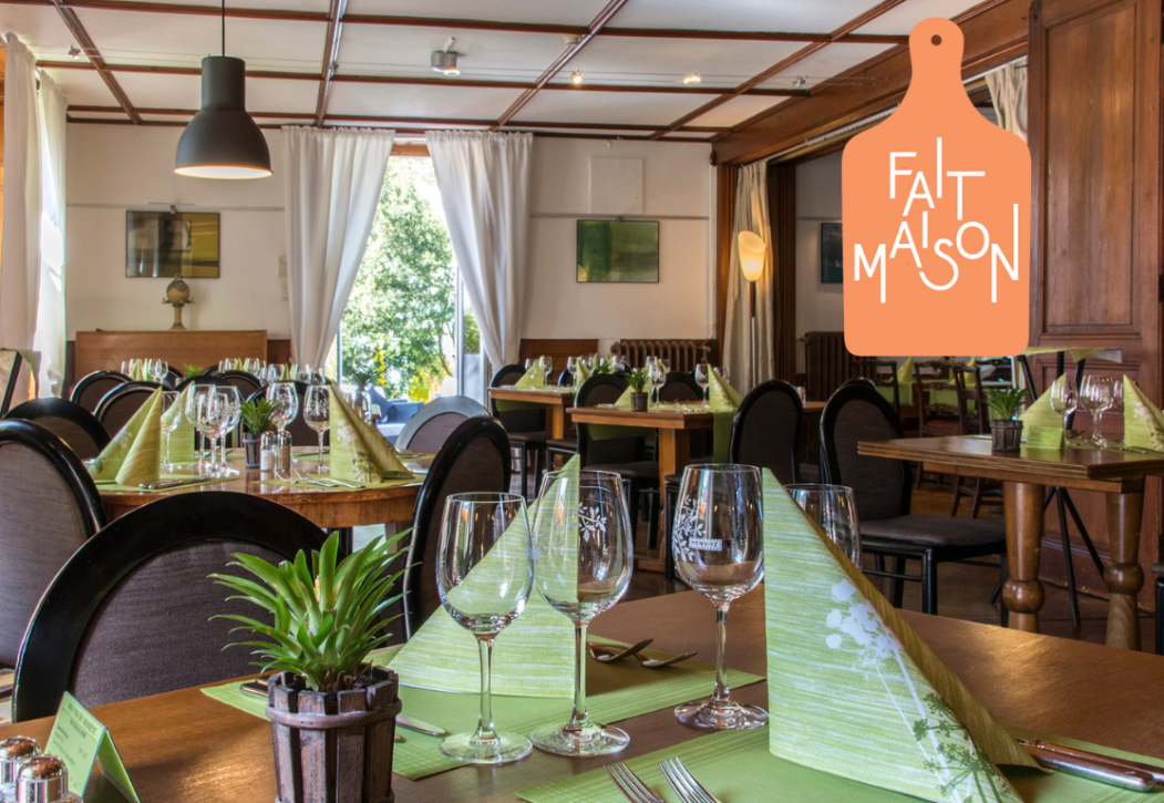 Das Restaurant L'Aigle trägt das Label "Fait Maison"